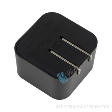 Square Shape Single USB 2A White Foldable Pin USB Adapter